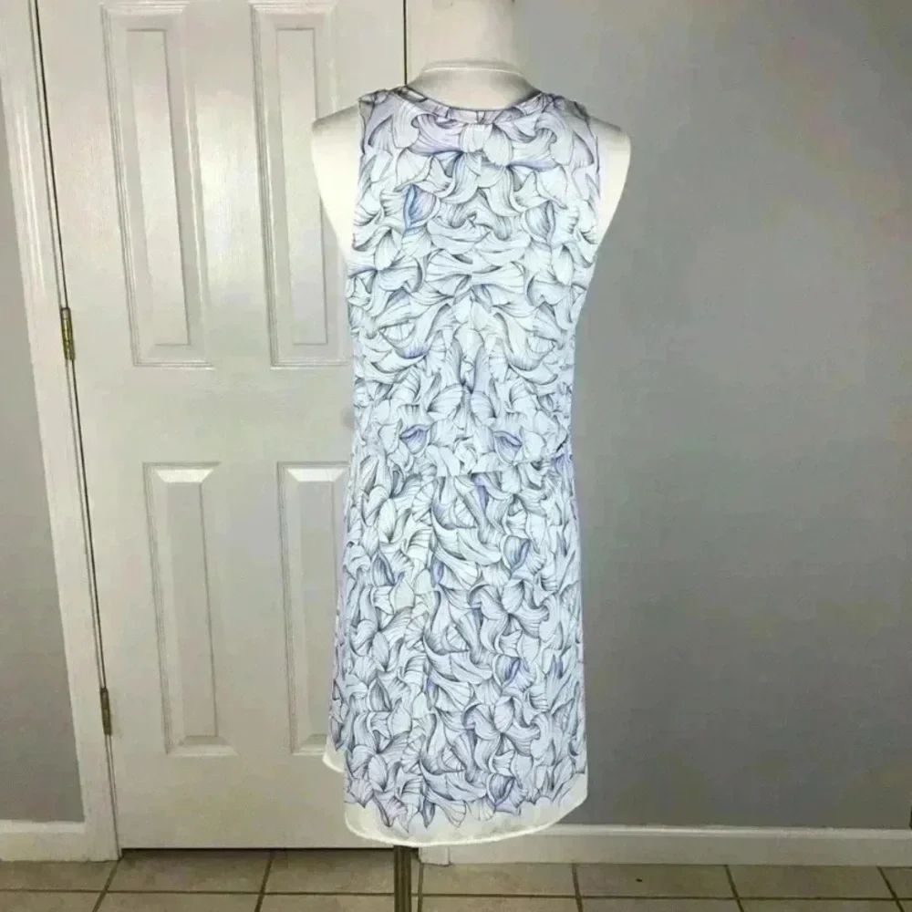 Tory Burch Size Medium Kaley White Ellora Pima Cotton Popover Faux Layered Dress - Picture 5 of 6